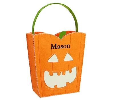 Glow-in-the-Dark Pumpkin Felt Treat Bag