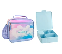 Mackenzie Rainbow Clouds Glitter Lunch & Bento Bundle, Set of 2