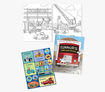 My Very Own Trucks Personalized Coloring Book & Sticker Gift Set