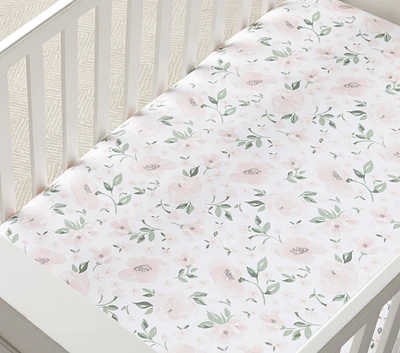 Meredith Picture Perfect & Allover Floral Organic Crib Fitted Sheet Bundle - Set of 2