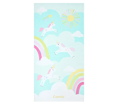 Unicorn Heaven Kid Beach Reversible Towel