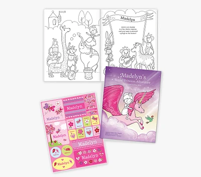 Royal Princess Adventure Personalized Coloring Book & Sticker Gift Set