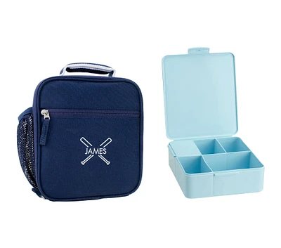 Mackenzie Solid Navy Lunch & Bento Bundle, Set of 2