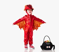 Red Metallic Dragon Kids Costume