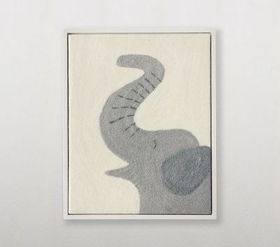 Felted Elephant Wall Art (30" x 24")