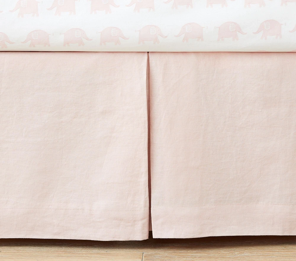 European Linen Crib Skirt