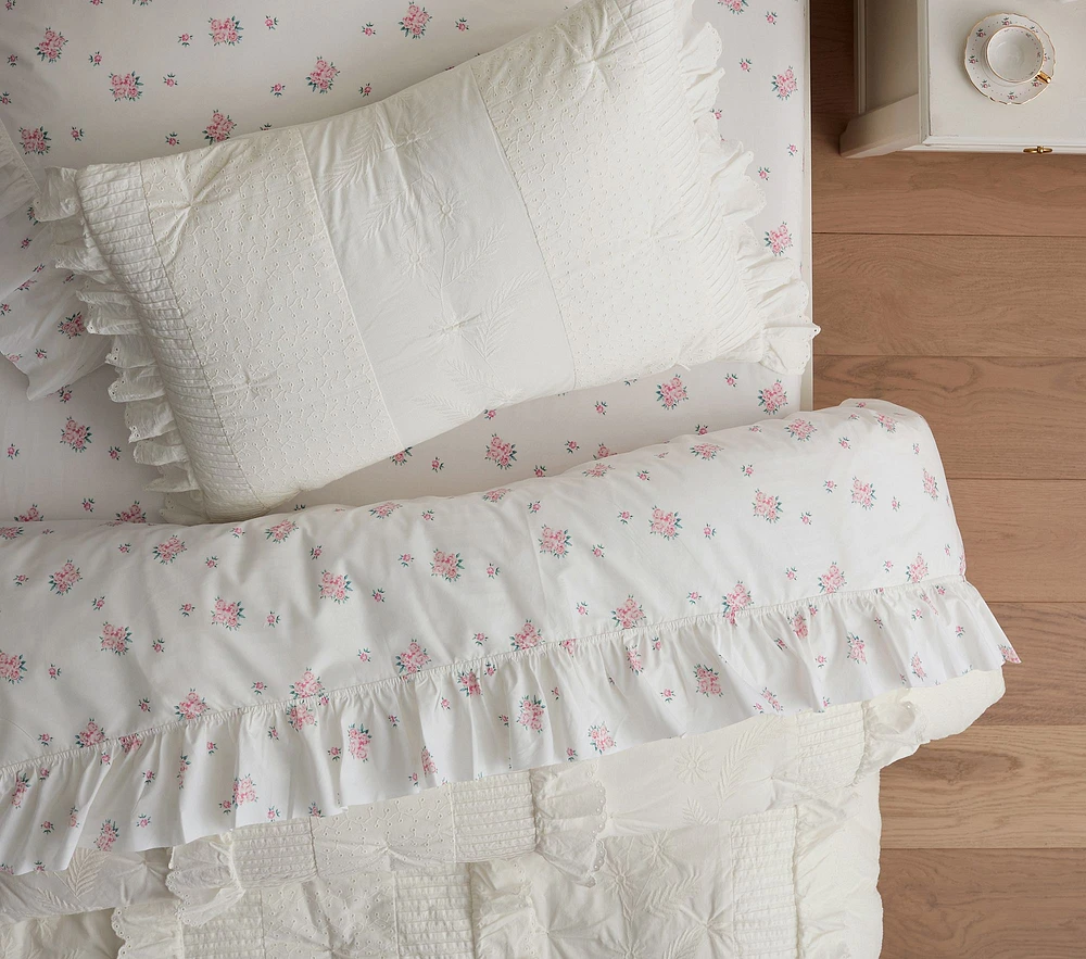 LoveShackFancy Antoinette Ruffle Organic Sheet Set