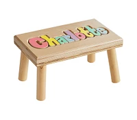 Hollow Woodworks Personalized Puzzle Step Stools