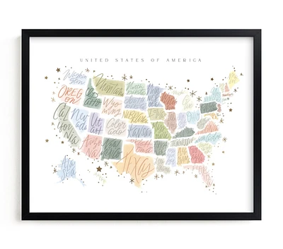 Minted® United States Lettered Wall Art by Hannah Williams