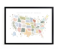 Minted® United States Lettered Wall Art by Hannah Williams