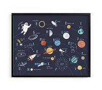 Minted® Space Alphabet Wall Art by Teju Reval