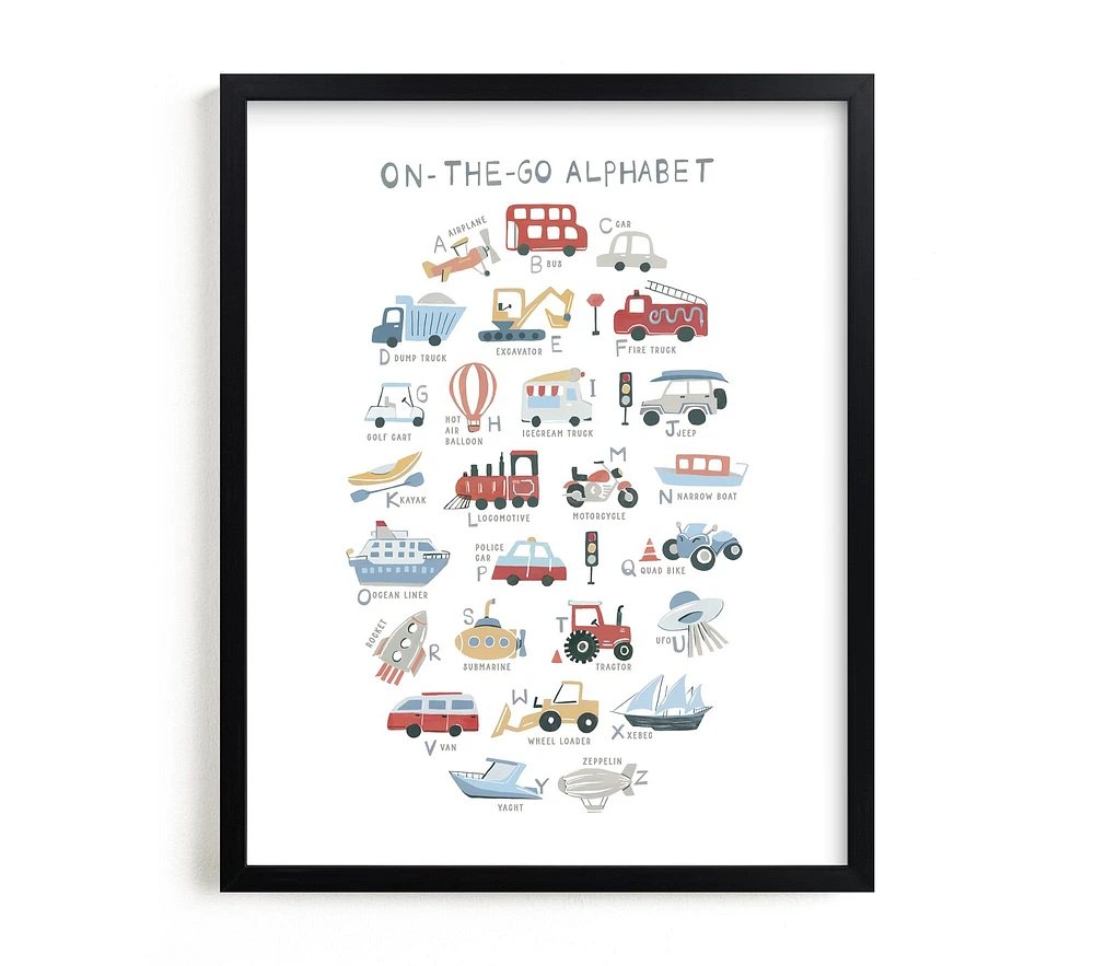 Minted® Transportation Alphabet Wall Art by Teju Reval