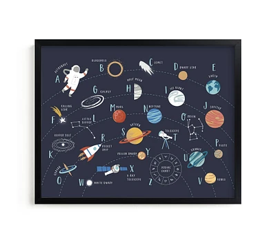 Minted® Space Alphabet Wall Art by Teju Reval