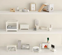 5 Room Dollhouse Accessory Set: Living Room, Kitchen, Bathroom & Bedrooms