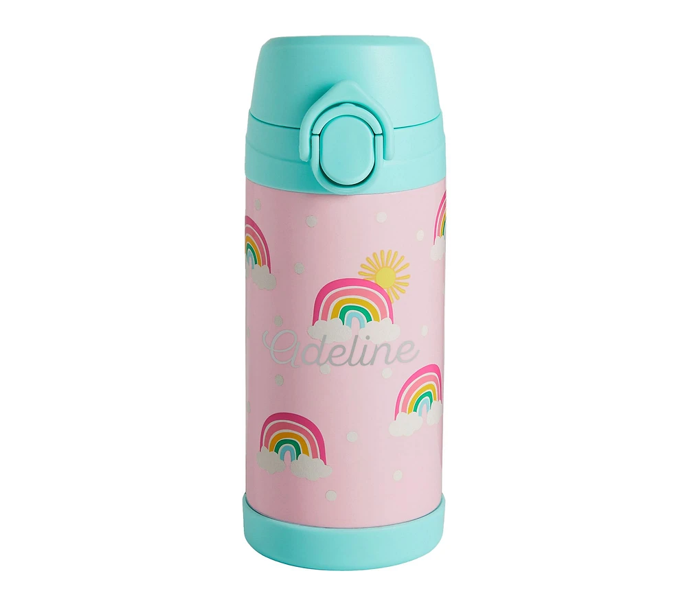 Mackenzie Pink Rainbows Glow-in-the-Dark Water Bottle