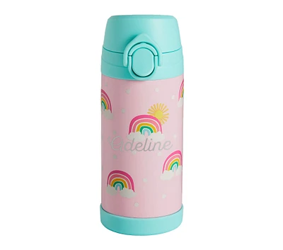 Mackenzie Pink Rainbows Glow-in-the-Dark Water Bottle