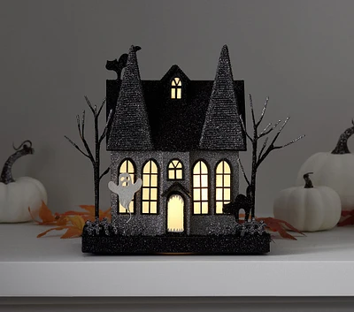 Light-Up Mantel Haunted Ghost House