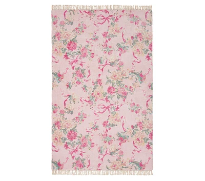 LoveShackFancy Cabbage Rose Wool-Blend Rug