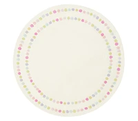 Rainbow Pearl Dot Border Round Rug