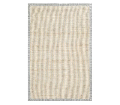 Chenille Jute Striped Border Rug