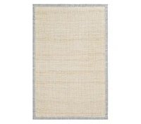 Chenille Jute Striped Border Rug