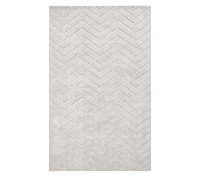 Stain-Resistant Plush Chevron Rug