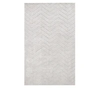 Stain-Resistant Plush Chevron Rug