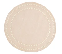 Pearl Dot Border Round Rug