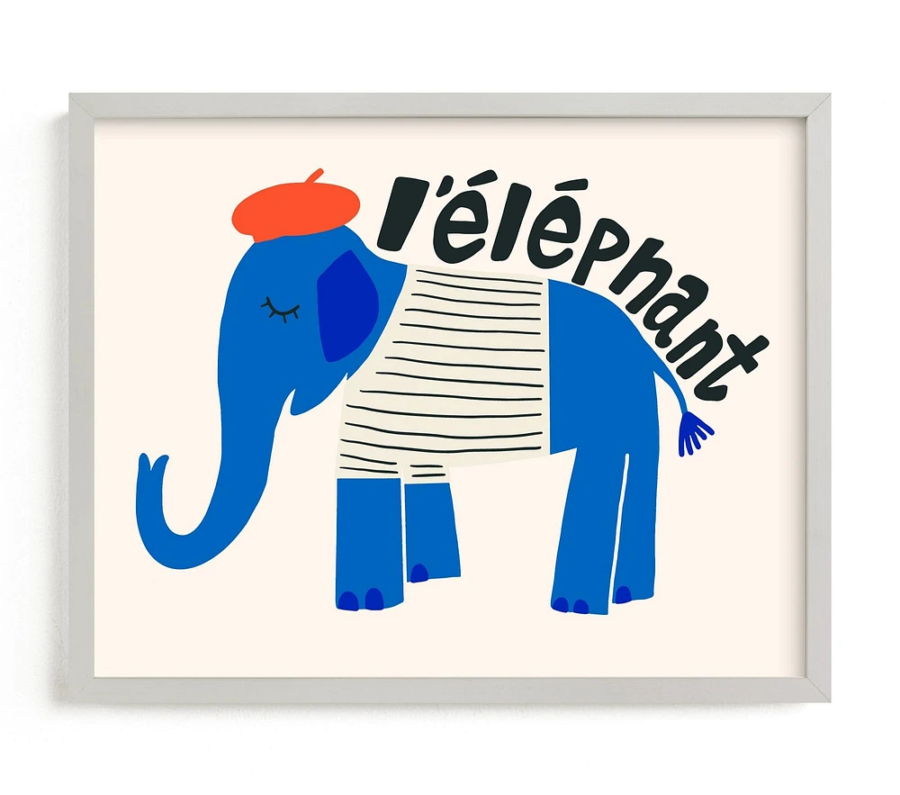 Minted® French Elephant Wall Art by Morgan Kendall