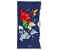 World Map Kid Beach Towel