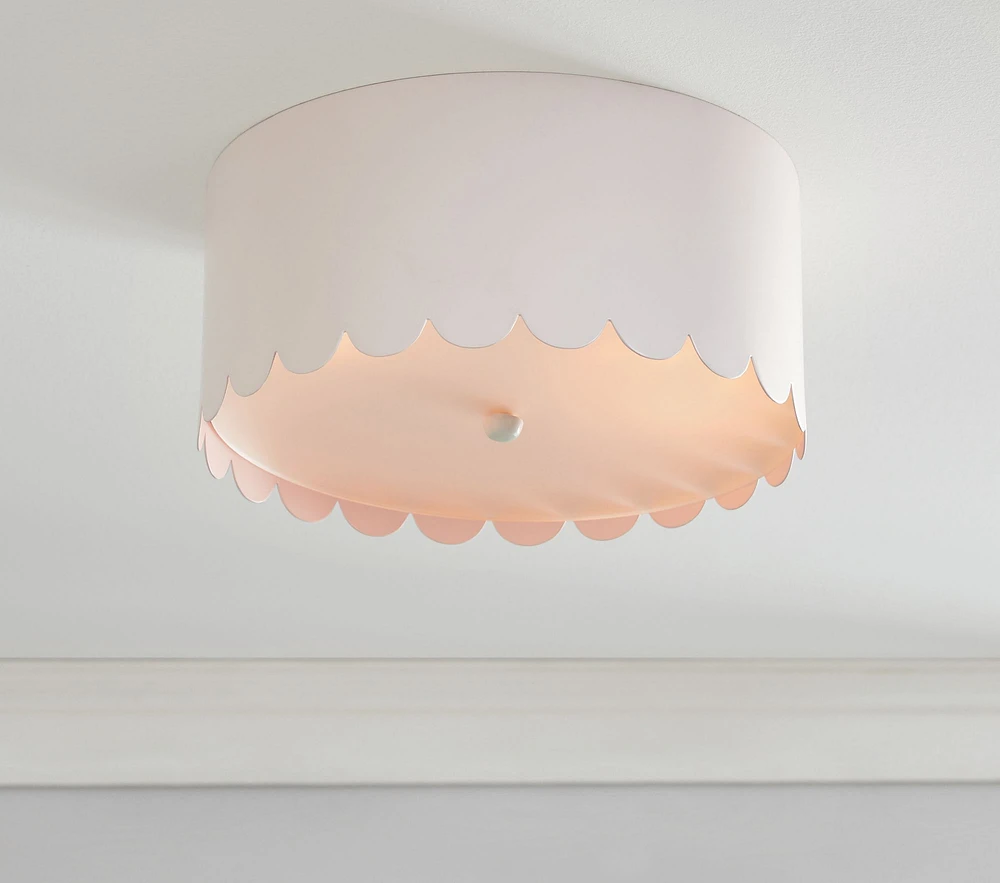 Scalloped Metal Flush Mount (12")