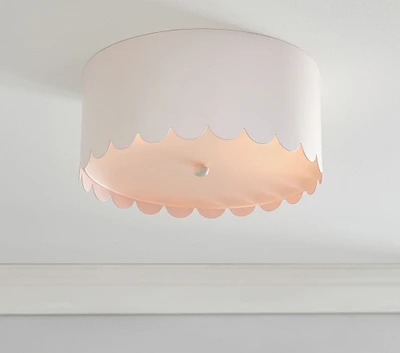 Scalloped Metal Flush Mount (12")