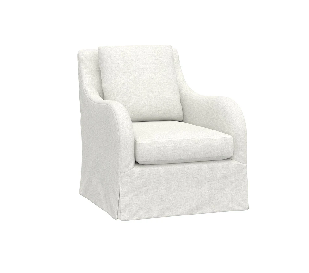 Kelsey Slipcovered Swivel Glider