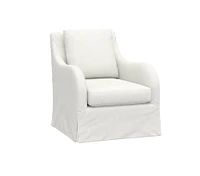 Kelsey Slipcovered Swivel Glider