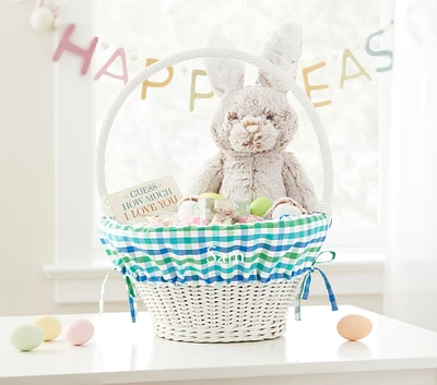 Blue/Green Nantucket Plaid Easter Basket Liners