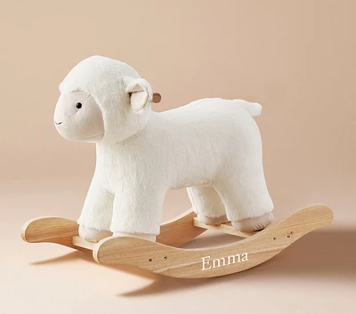 Lamb Critter Plush Nursery Rocker