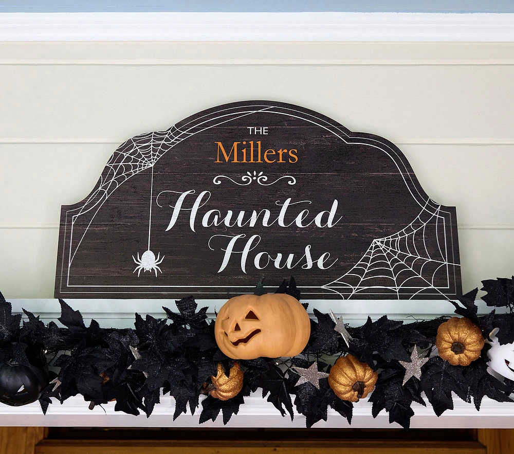 Personalized Haunted House Wall Plaque