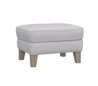 Wingback Upholstered Ottoman