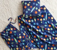 Navy Solar System Nap Set - Blanket & Pillow