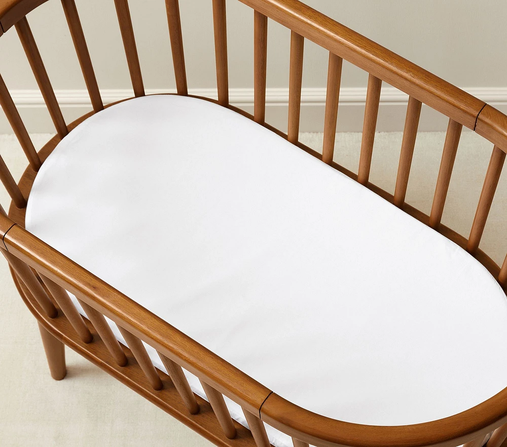 White Bassinet Pad Cover