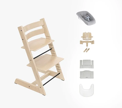 Stokke® Tripp Trapp® High Chair², Cushion, Tray, & Newborn Set Bundle