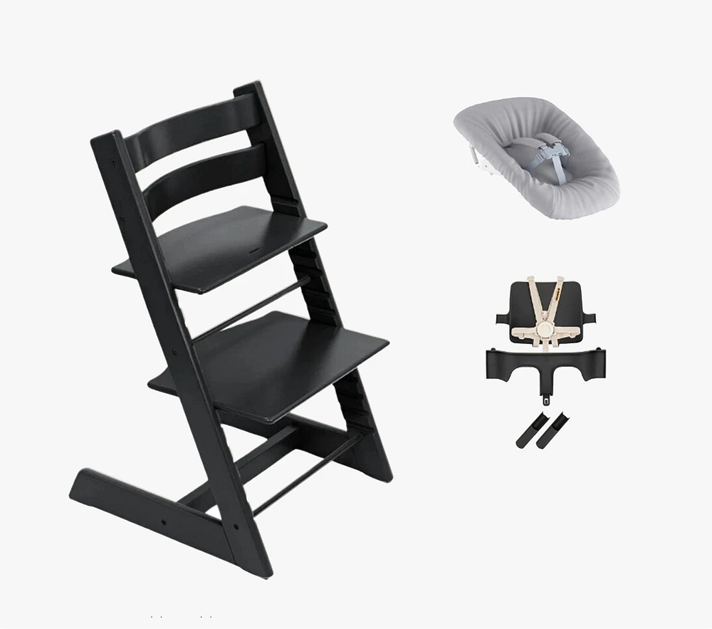 Stokke® Tripp Trapp® High Chair² and Newborn Seat Attachment Bundle