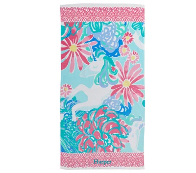 Lilly Pulitzer Unicorns In Bloom Kid Beach Towel