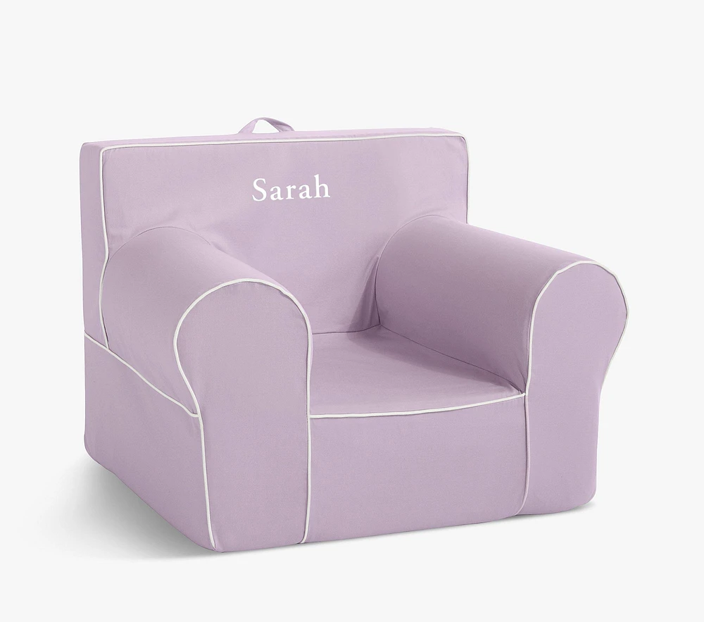 Oversized Anywhere Chair®, Lavender with White Piping Slipcover Only