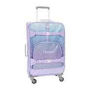 Mackenzie Lavender/Aqua Ombre Sparkle Glitter Spinner Luggage