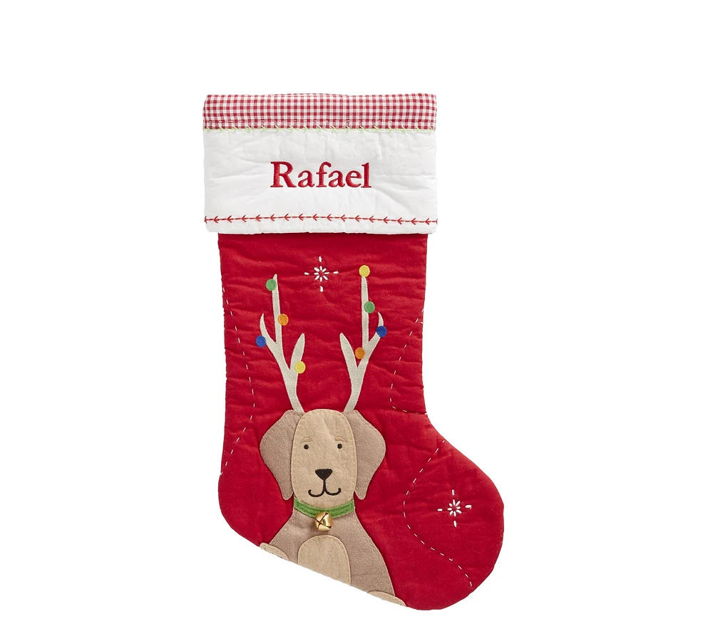 Labrador Quilted Christmas Stocking