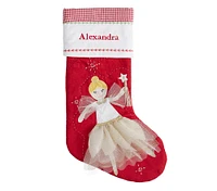 Noelle the Fairy Quilted Christmas Stocking