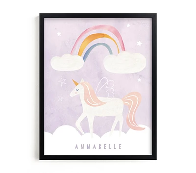 Minted® Dreamy Unicorn Personalized Wall Art by Teju Reval