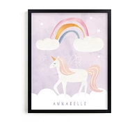 Minted® Dreamy Unicorn Personalized Wall Art by Teju Reval