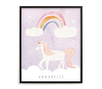 Minted® Dreamy Unicorn Personalized Wall Art by Teju Reval